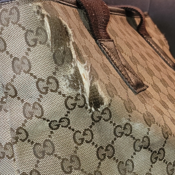 Authentic Gucci GG Canvas Brown Beige Large 2way Shoppers Shoulder Bag Tote - Picture 16 of 16